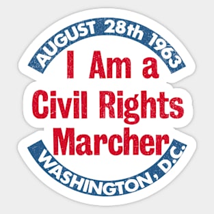 Vintage Civil Rights Marcher August 28 1963 Washington DC Sticker